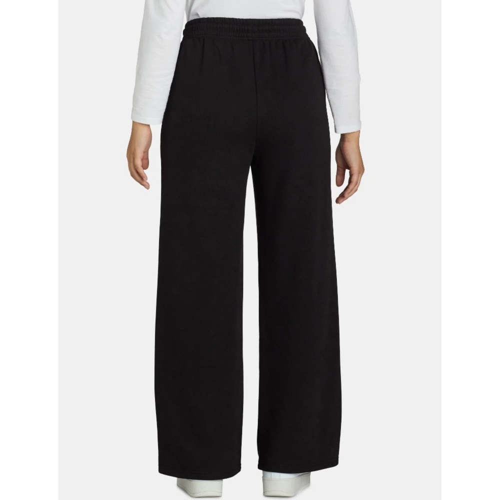 Wicked Women’s Rhinestone Logo Wide Leg Sweatpants Black - Picture 5 of 7